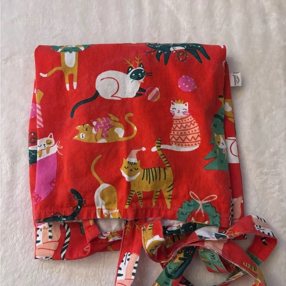 : : DANICA JUBILEE 100% Cotton Cat Print Holiday Apron : :